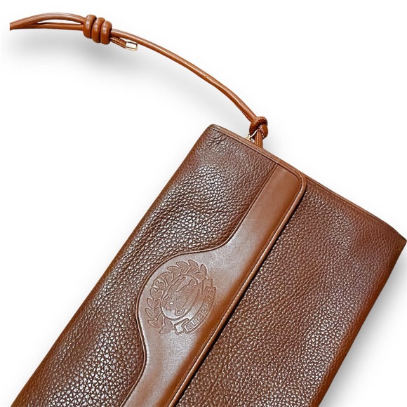 BURBERRY large Leather Clutch Crossbody 🤎 - Picture 12 of 12